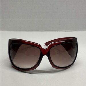Gucci Oversized Red Gradient Lens Sunglasses